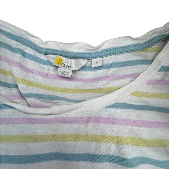 Boden Striped T-Shirt Short Sleeve Top Tee Casual Size m WT3 - Picture 3 of 5